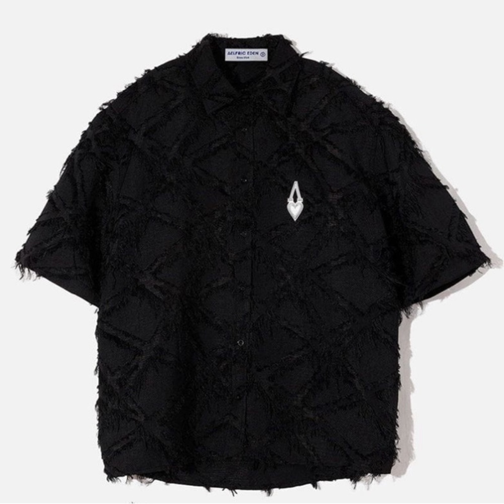 Aelfric Eden Love & Peace Embroidery Fringe Short Sleeve Shirt 🖤